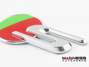 Jaguar Custom Emblem - S Sport - Chrome Finish - Green/Red